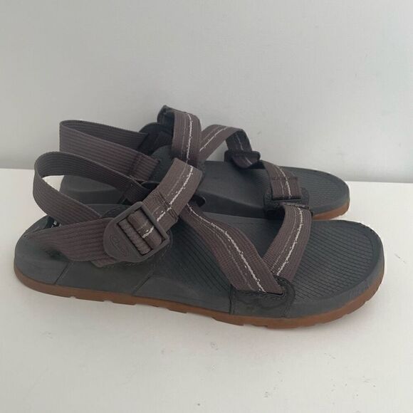Chaco Sandals Shoes Grey Sport Hiking Mens Size 9 Adjustable Straps Comfort - Picture 1 of 9